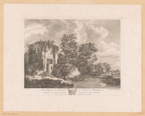Ruined house on a river