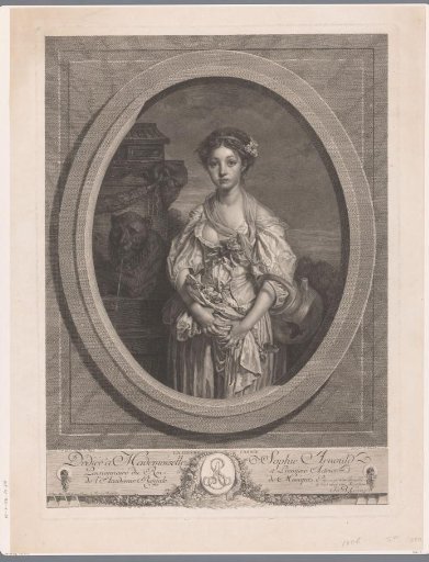 Young Woman with Broken Vase at a Fountain