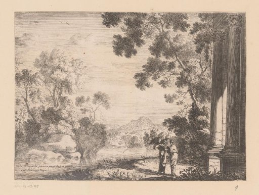 Raphael and Tobias Talking in a Landscape with Ruins