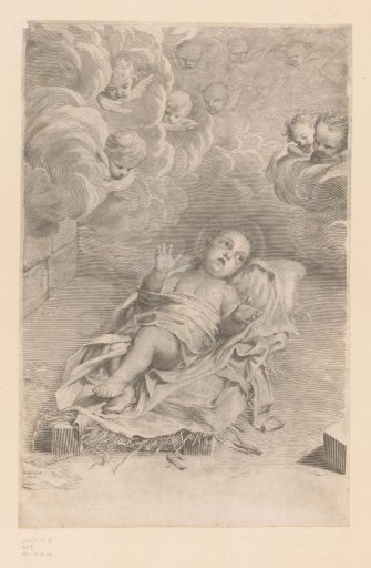 The Christ Child in the manger