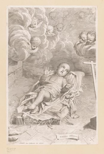 The Christ Child in the manger