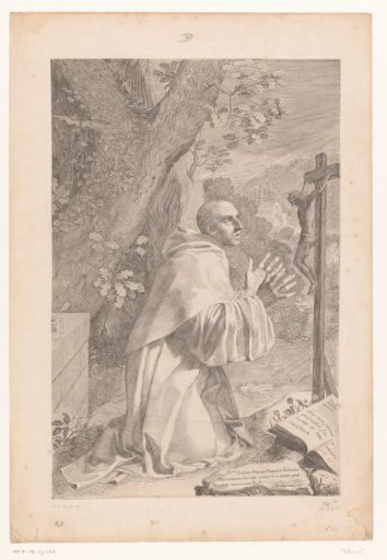 Saint Bernard Kneeling Before a Cross
