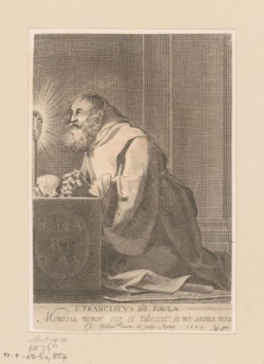 Kneeling Saint Francis of Paola in Prayer