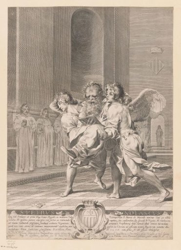 St. Peter Nolasco carried to mass by two angels