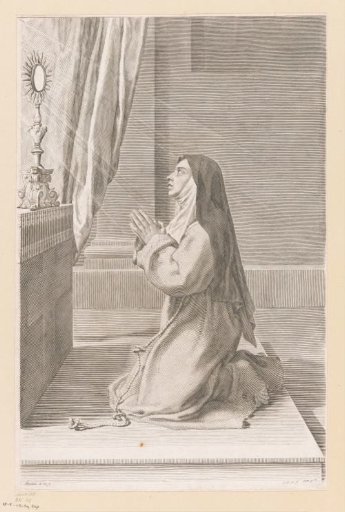 St. Clare in prayer