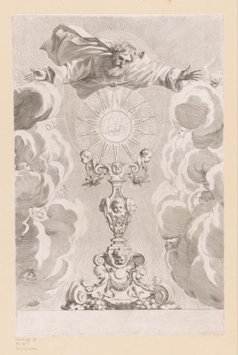 Monstrance with God, Mary and John