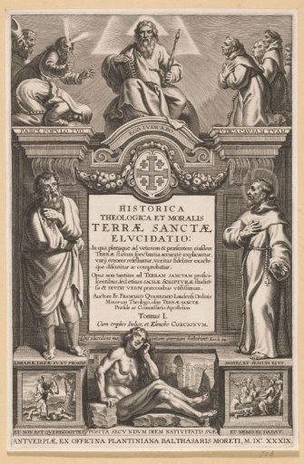 God surrounded by biblical figures and a saint