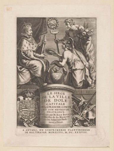 The City of Dole presents a wreath to Philip IV
