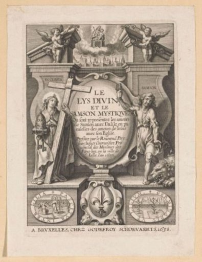 Title Page for: Jean Jaques Courvoisier, Le Lys divine et le Samson mystique, Brussels: 1638