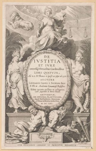 Allegorical Title Page with Seated Astraea