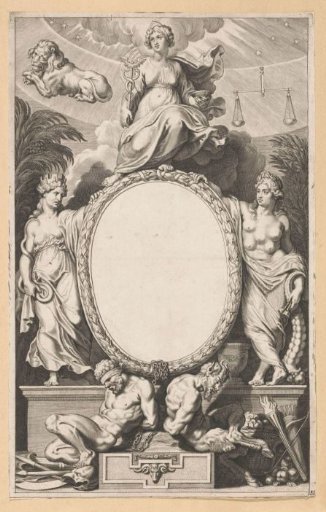 Allegorical Title Page with Seated Astraea