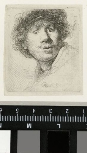 Self-portrait in a Cap, Wide-eyed and Open-mouthed