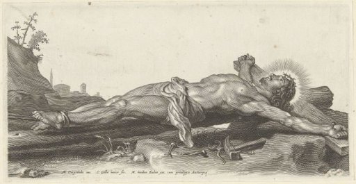 Crucified Christ on the Ground