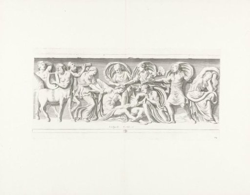 Bas-relief of a sarcophagus with the death of Orpheus