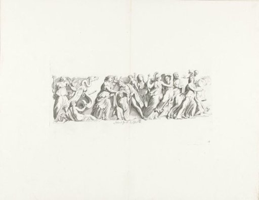 Bas-relief of a sarcophagus with the abduction of Proserpina