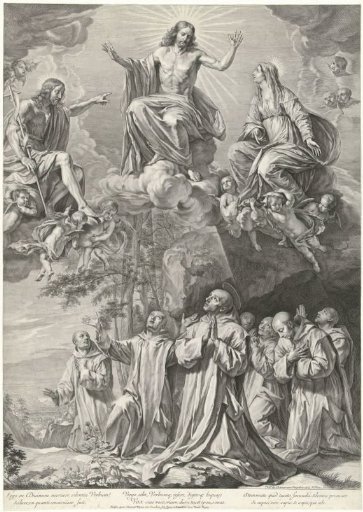 Saint Bruno praying in the wilderness of La Grande Chartreuse