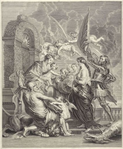 Madonna surrounded by saints