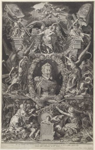 Portrait of Emperor Matthias in an Allegorical Frame