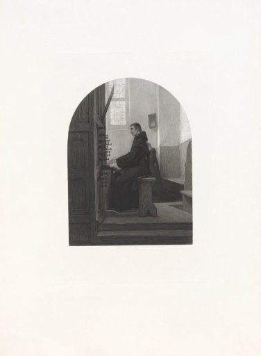 Monk Playing the Organ