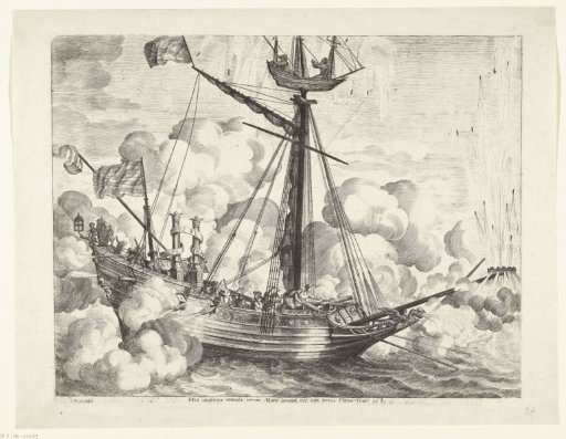 Spectacle with a Ship of Fireworks and the Pillars of Hercules; Entry of Ferdinand into Ghent in 1635 (no. 37)