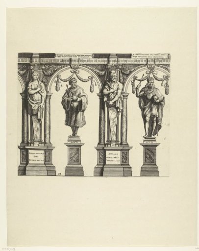 Emperors Frederick III and Maximilian I; Entry of Ferdinand into Antwerp in 1635 (no. 19)