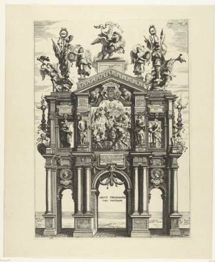 Triumphal Arch of Ferdinand (back side); Entry of Ferdinand into Antwerp in 1635 (no. 28)