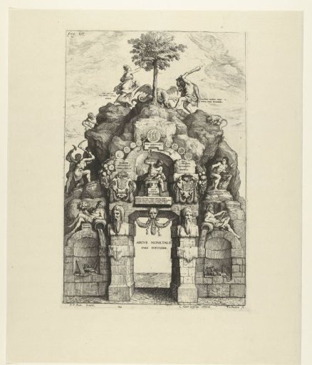 Triumphal Arch of the Mint (back side); Entry of Ferdinand into Antwerp in 1635 (no. 36)