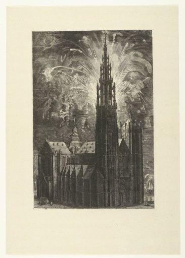 Fireworks at the Cathedral; Entry of Ferdinand into Antwerp in 1635 (no. 41)