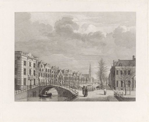 View of the Rapenburg in Leiden from the Nieuwsteegbrug, 1807