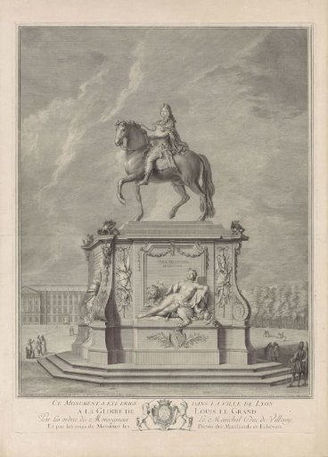 Statue of Louis XIV, King of France, in Lyon