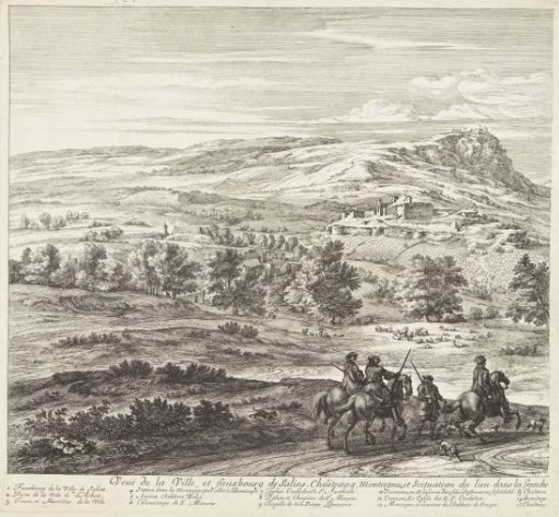 Mountain Landscape with a View of Salins-les-Bains (Left Panel)
