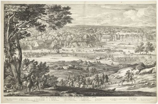 View of the Palace of Fontainebleau (Left Panel)