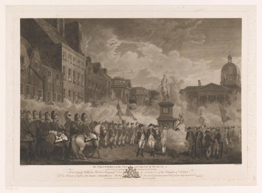 Meeting of Soldiers on College Green in Dublin