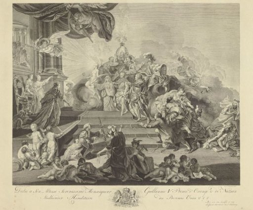 Allegory on the acceptance of the stadtholdership by Prince William V, 1766