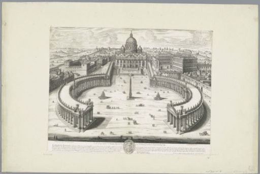 Gezicht op het Sint-Pietersplein te Vaticaanstad