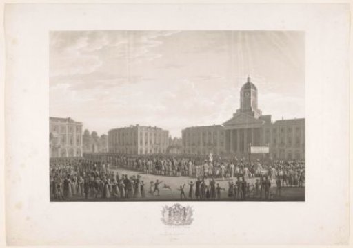 Procession of King William I across the Koningsplein in Brussels on September 21, 1815