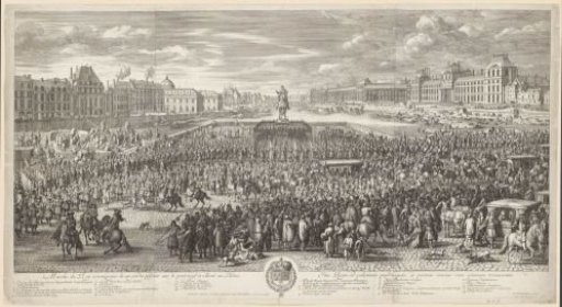 Procession of Louis XIV, King of France, over the Pont Neuf in Paris