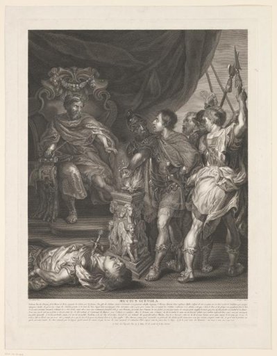 Gaius Mucius Scaevola Holds His Hand Over a Brazier Before the Etruscan King