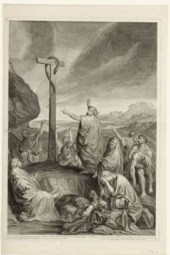 The Raising of the Brazen Serpent (Left Half)