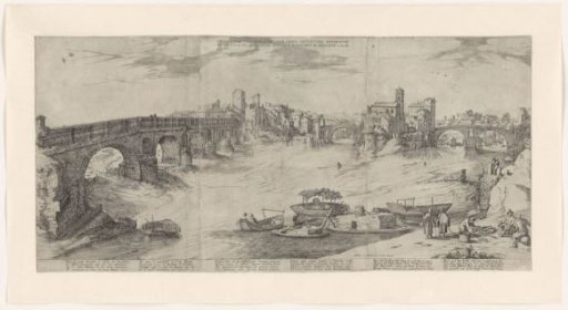 View of Rome with the Tiber Island