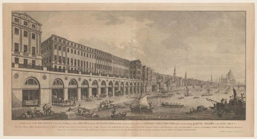 Adelphi from the Thames in London