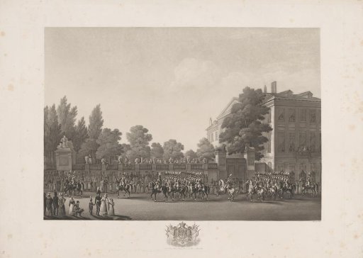 End of the procession with King William I before the inauguration in Brussels on September 21, 1815