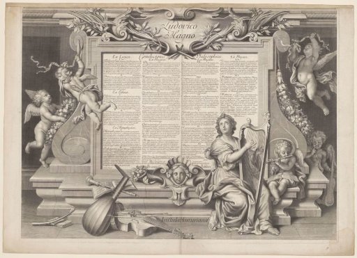 Commemorative print of Ludovicus Nicolaus le Tellier and Ludovicus Franciscus le Tellier