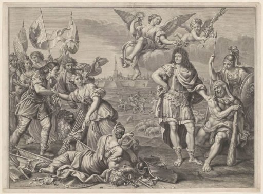 Commemorative print of Ludovicus Nicolaus le Tellier and Ludovicus Franciscus le Tellier