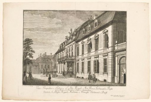 View of the facades of the Order Palace and the Palais Schulenburg on the Wilhelmplatz in Berlin