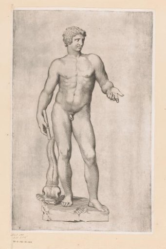 Statue of a nude young man