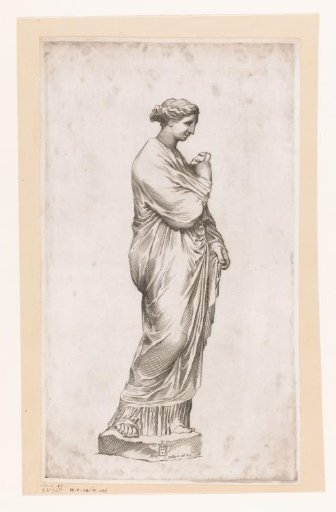 Statue of a standing woman in drapery