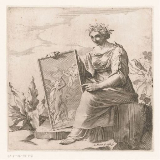 Muse with relief of Hercules with Cerberus