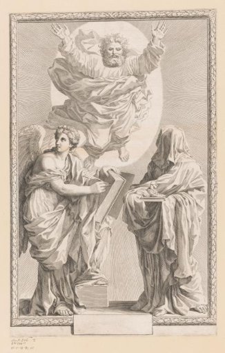 God met personificatie van Geschiedenis en Profetie