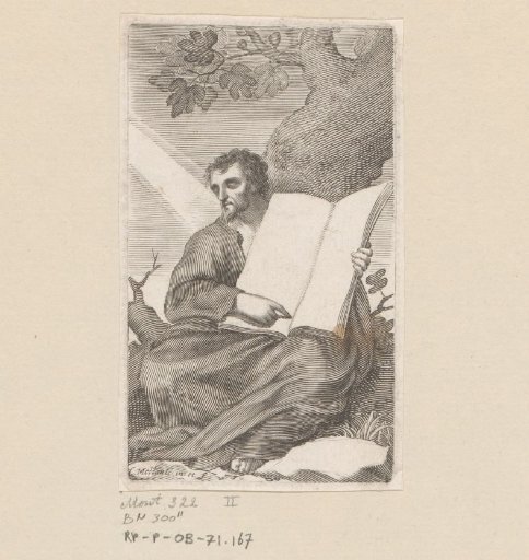 St. Augustine seated at the foot of a tree